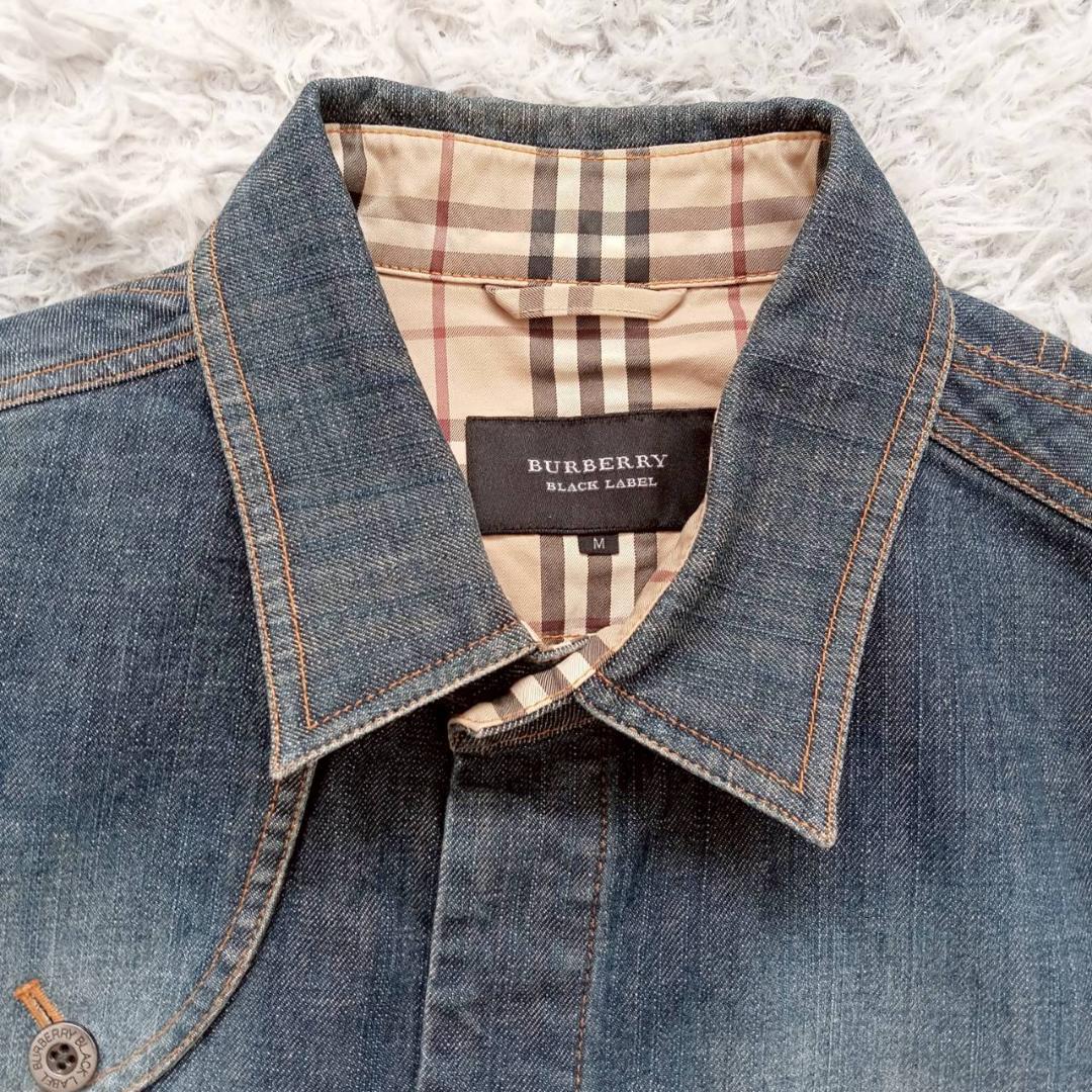 バーバリー ブラックレーベル デニムジャケット ノバチェック Mサイズ