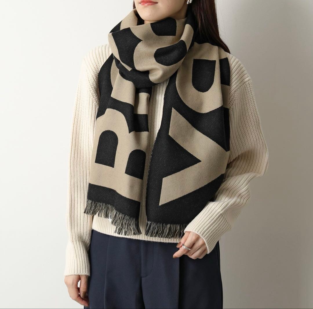 BURBERRY バーバリー マフラー ロゴ ウール ジャガード