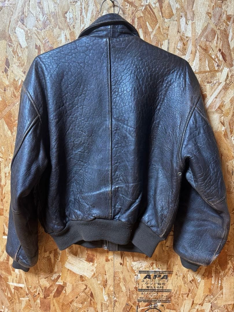 Jun  90s AVIREX A-2 本革フライトジャケット