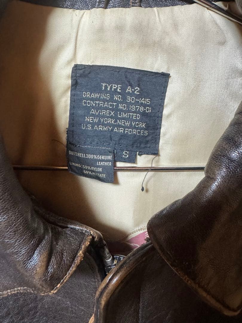 Jun  90s AVIREX A-2 本革フライトジャケット