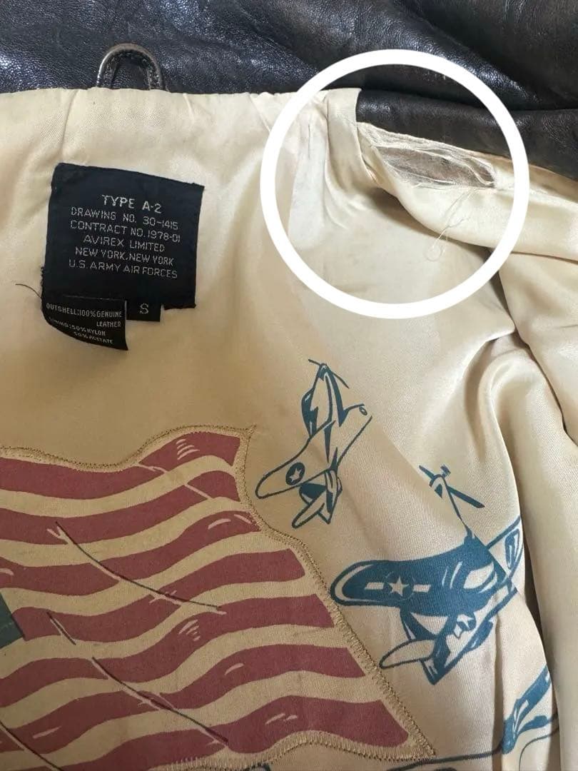Jun  90s AVIREX A-2 本革フライトジャケット