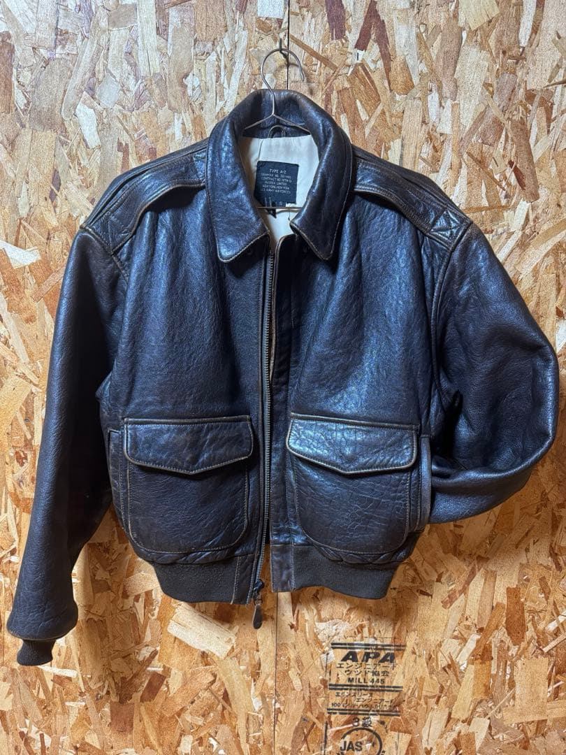 Jun  90s AVIREX A-2 本革フライトジャケット