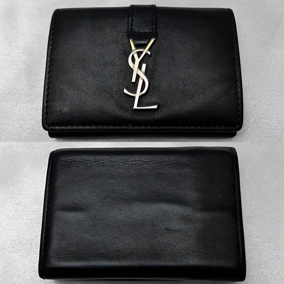 ◇美品◇サンローラン　オリガミタイニーウォレット　スムースレザー　ブラック