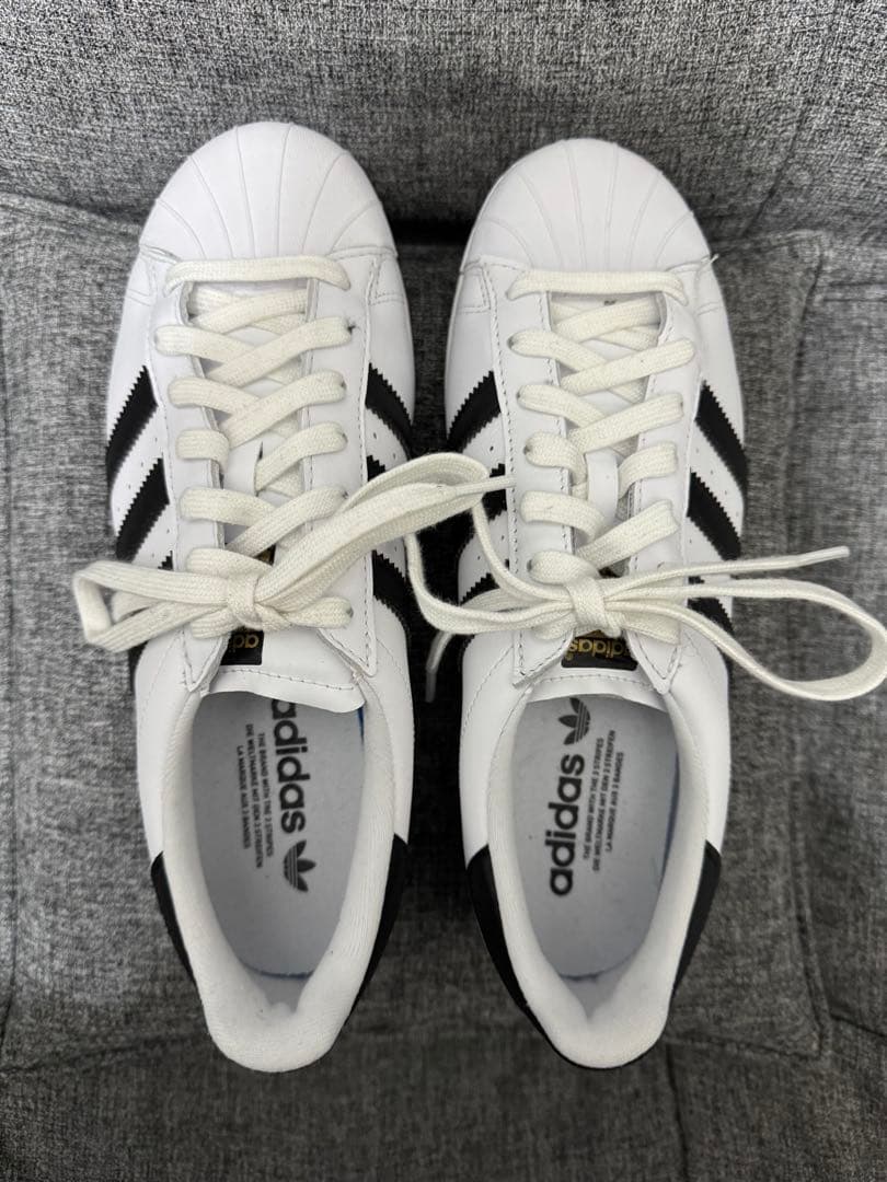 【美品】adidas superstar ゴルフシューズ　25.5cm