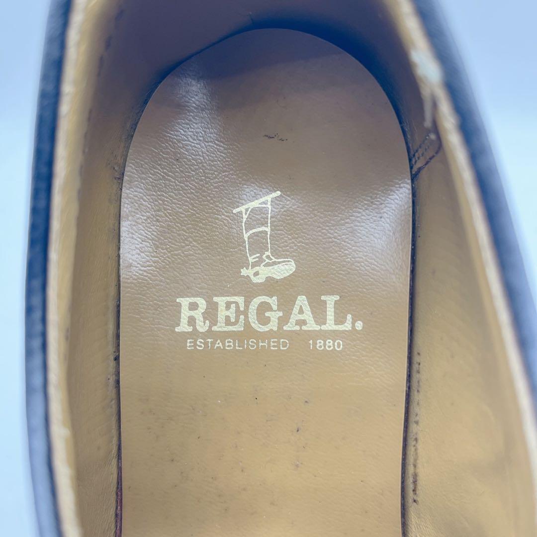 極美品✨リーガル 2504 プレーントゥ 外羽根 ドレスシューズ 黒 24.5