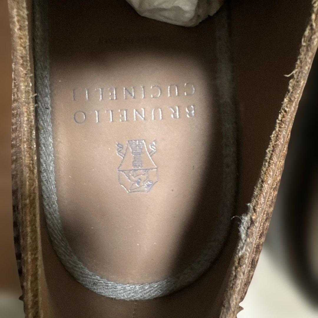 は*は様 Brunello Cucinelli ブラウンウィングチップシューズ