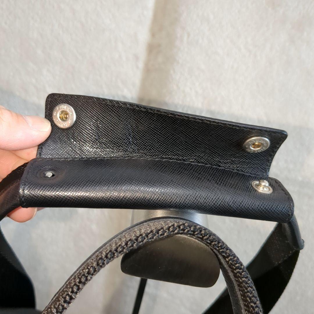 美品 PRADA ボストンバッグ ブラック 三角ロゴ テスートナイロン 鍵付き