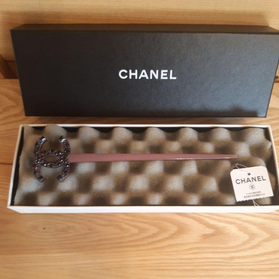 シャネル　ラインストーン　かんざし