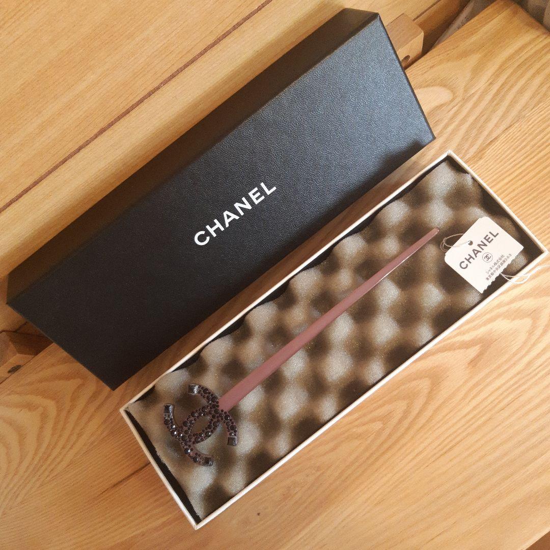 シャネル　ラインストーン　かんざし