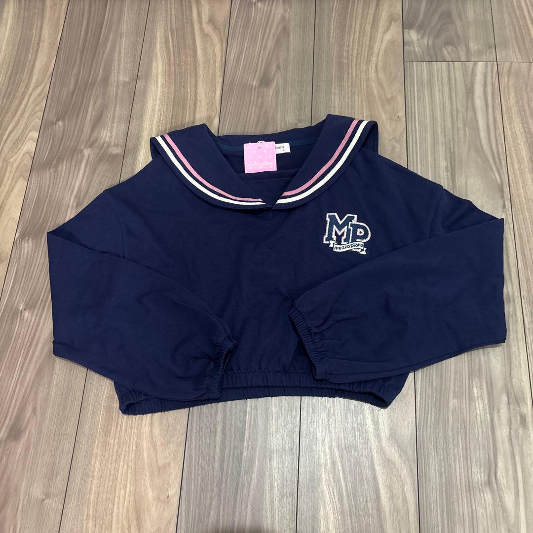 mezzo piano セーラーセットアップ　ネイビー　150cm トレーナー