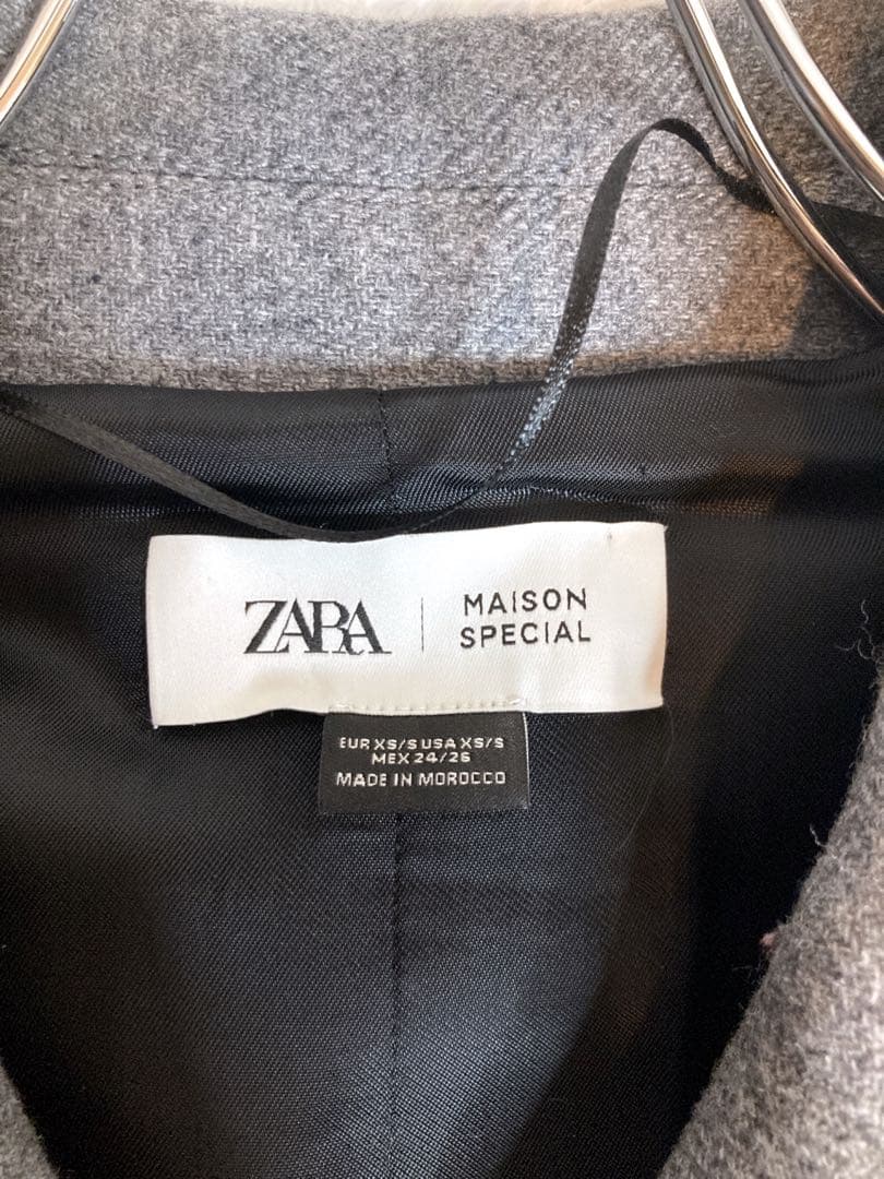 【美品】ザラ メゾンスペシャル 限定 コラボ チェスターコート ウール グレー