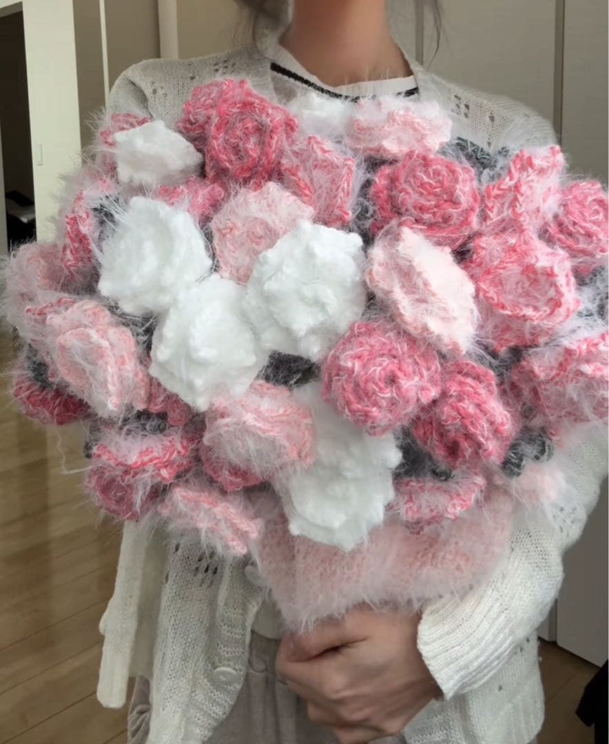 「ももリボンさん専用」花束ブランケット100cm