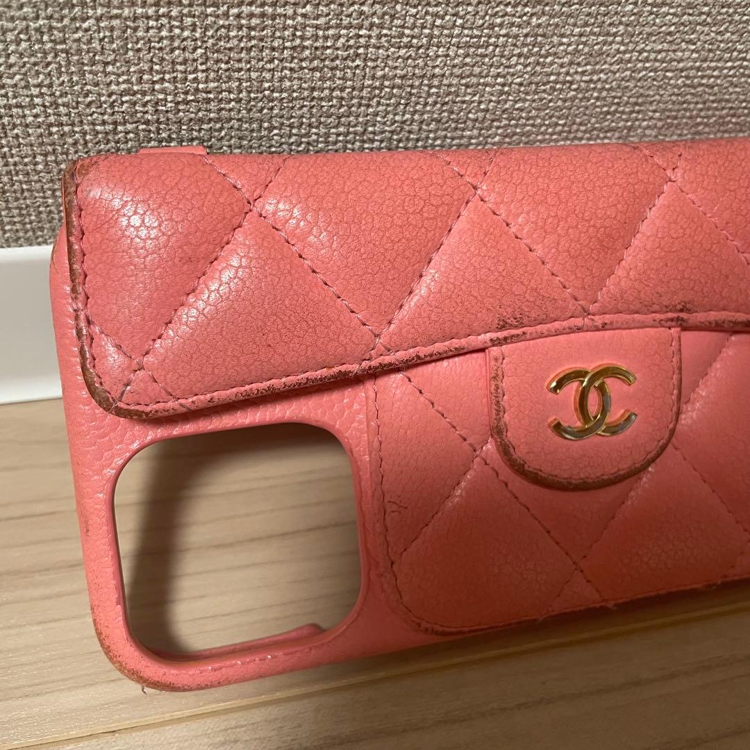 シャネル スマホケース iPhone15proMAX マトラッセピンク