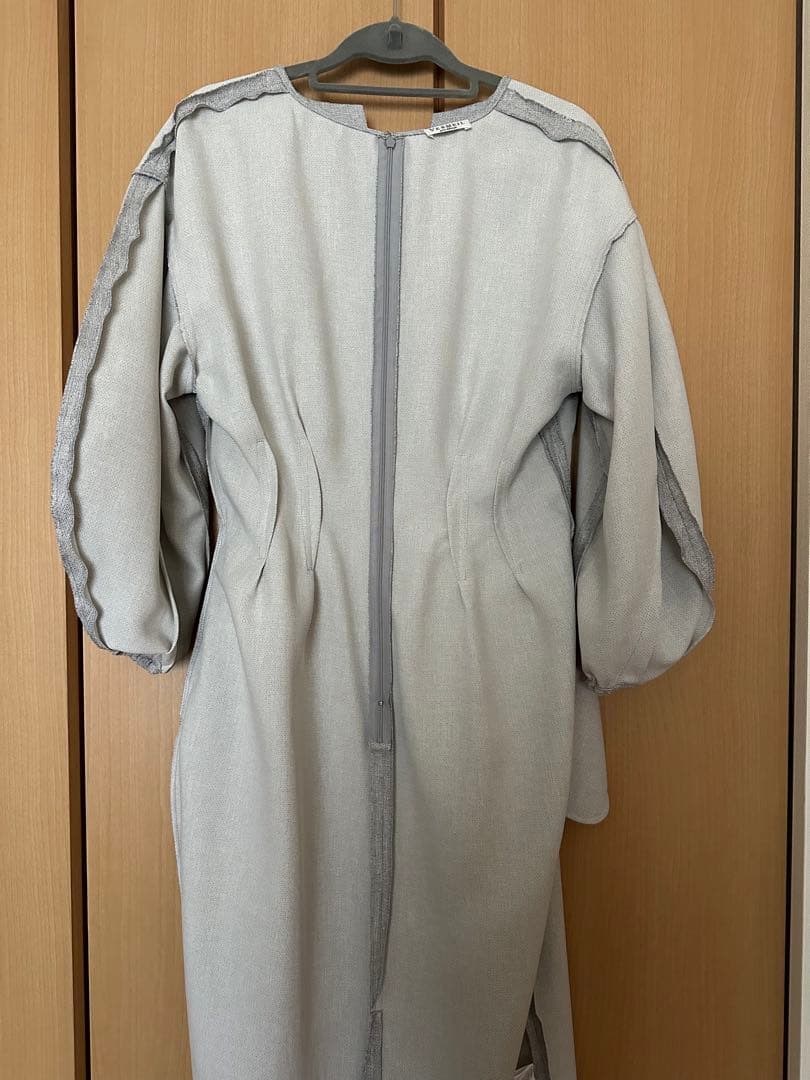 VERMEIL par iena ウエストシェイプ　ワンピース　グレー　38
