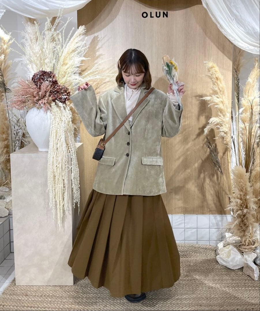 【 OLUN 】 ルーズベーシックモールジャケット ベージュ S
