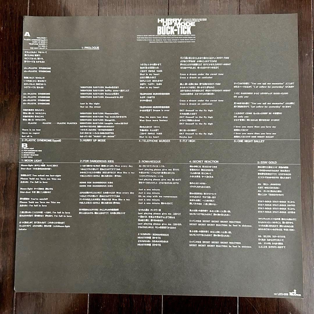 レア廃盤　BICK-TICKアナログレコード「HURRY UP MODE」