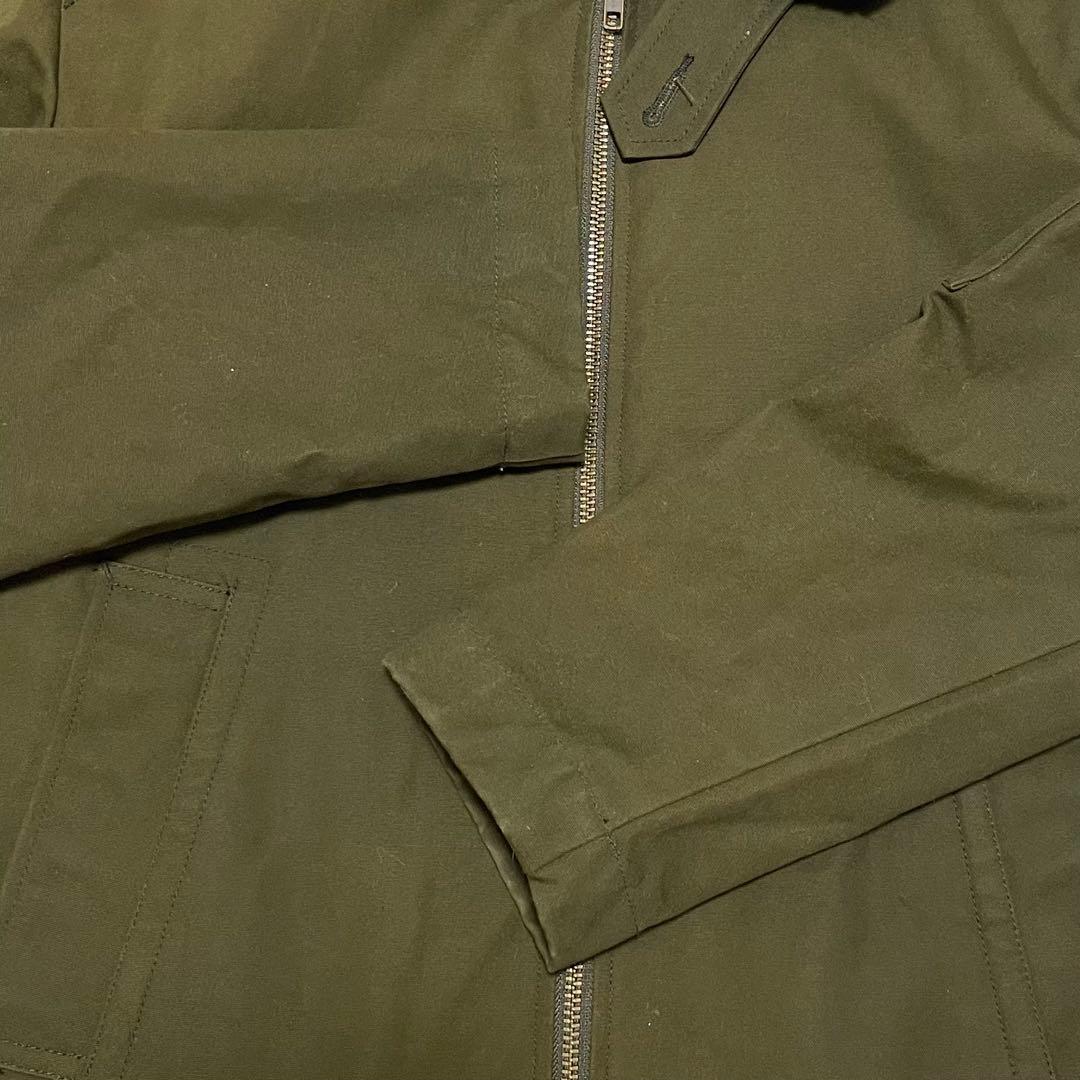 MHL. マーガレットハウエル　ボア襟　コットンジャケット　ライナー付　カーキ