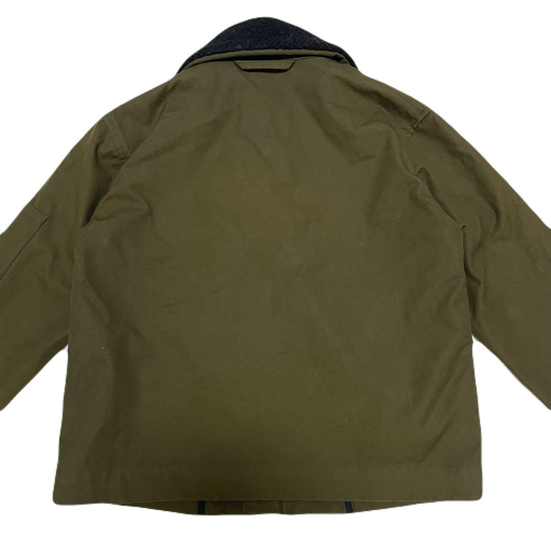 MHL. マーガレットハウエル　ボア襟　コットンジャケット　ライナー付　カーキ
