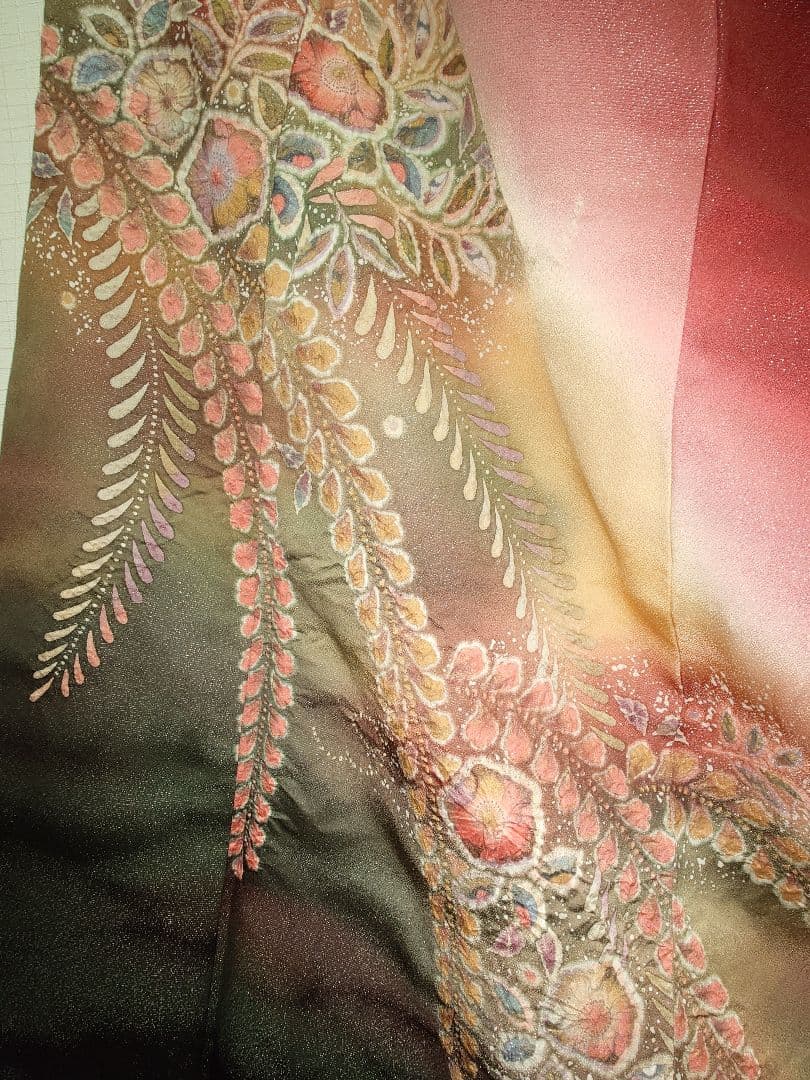 ママさん専用　着物(正絹)　訪問着　辻が花 　新品未使用　No,8