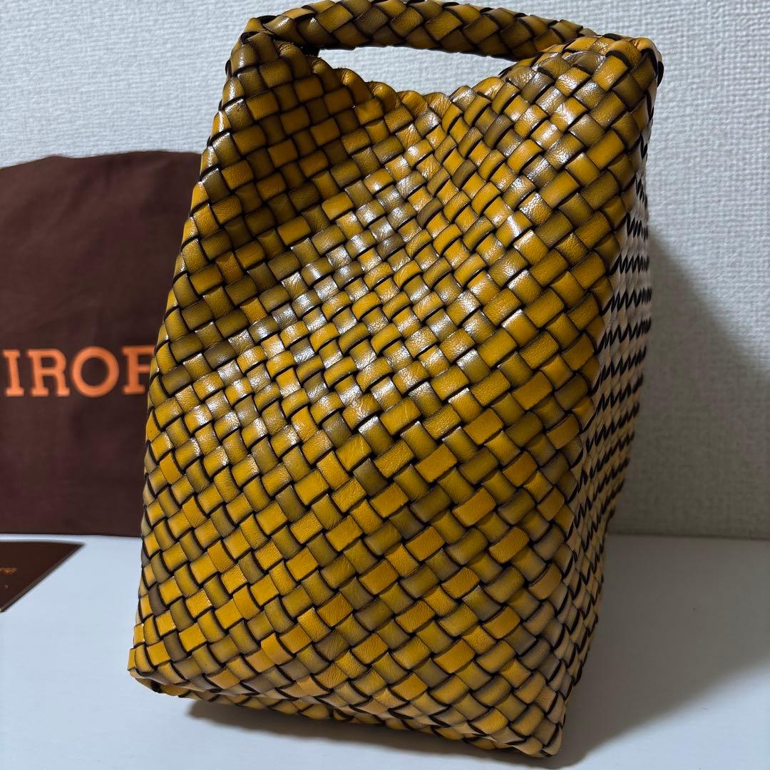 HIROFU ヒロフ ブレッツァ レザートートバッグ　編み込み　メッシュ