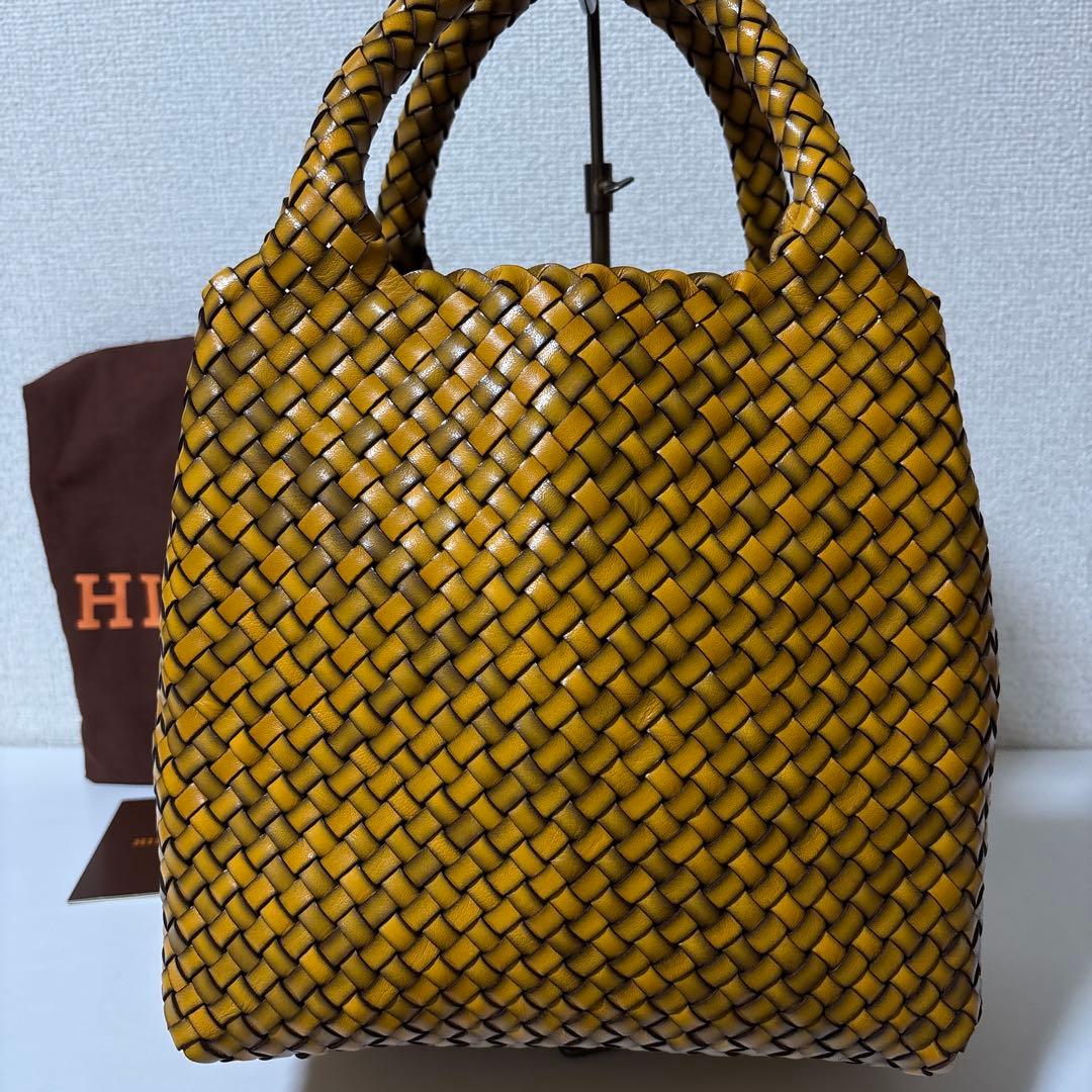 HIROFU ヒロフ ブレッツァ レザートートバッグ　編み込み　メッシュ