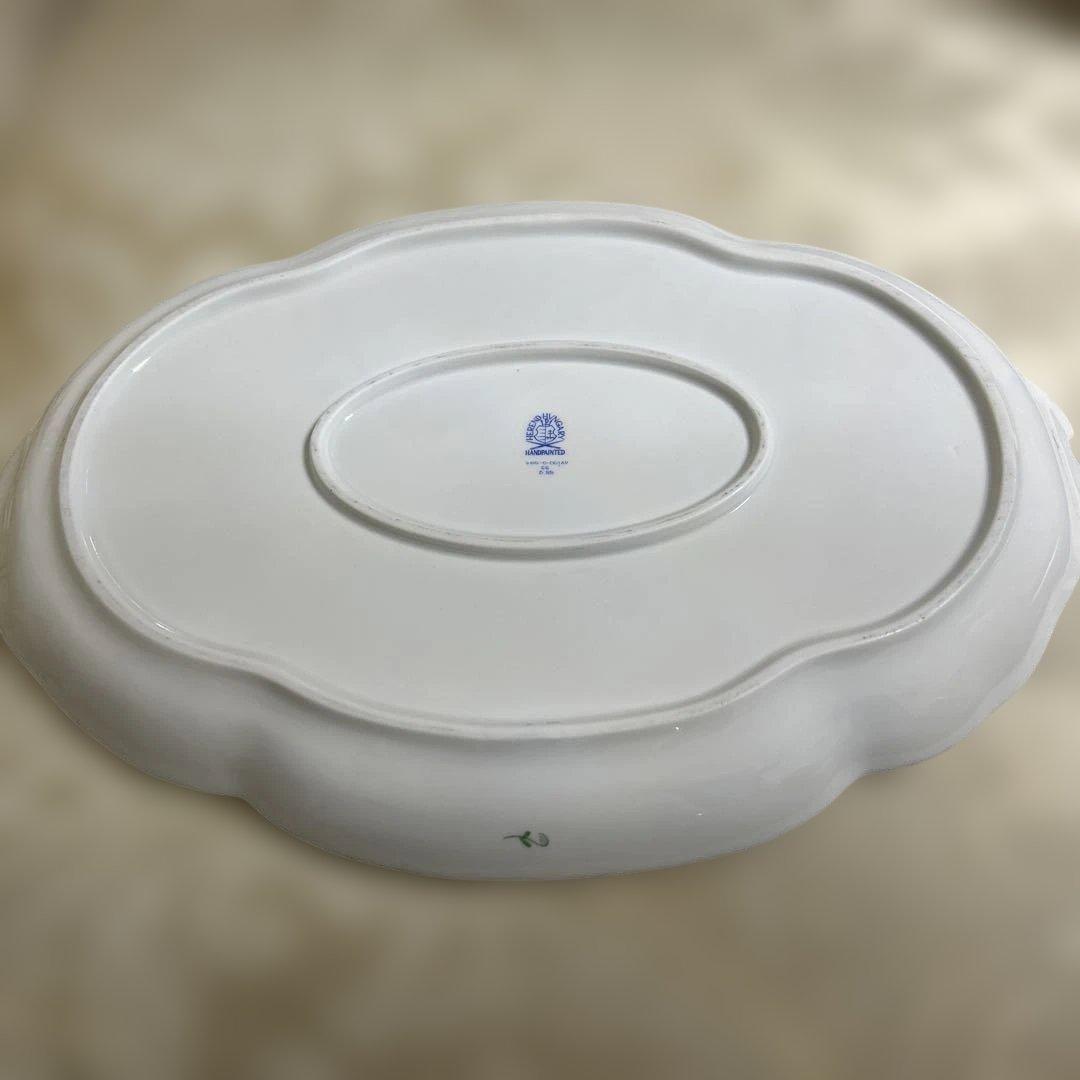 ヘレンド　アポニーグリーン　大皿　パーティートレイ　プレート