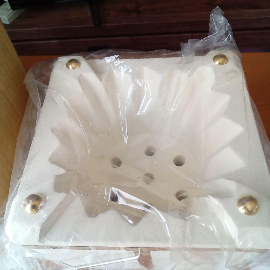 輪島 珪藻土 切り出し七輪 未使用 切出正角21号 土台ブロック付 鍵主工業