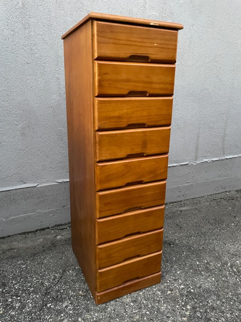 ★ 木製 チェスト 工芸 9段 114x35x43cm 衣類 収納 箪笥 タンス
