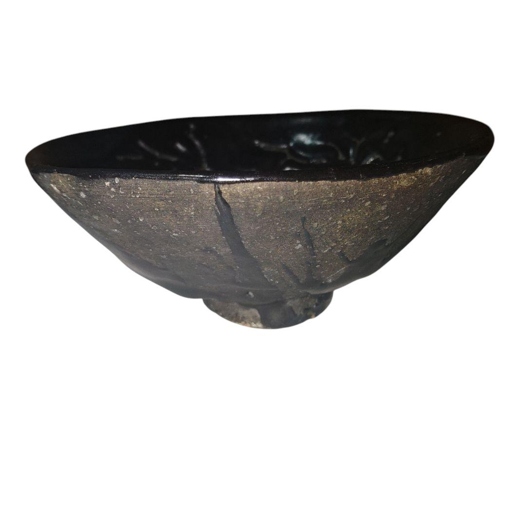 K*ん様 瀬戸黒茶碗　梅花皮手抹茶茶碗　茶道