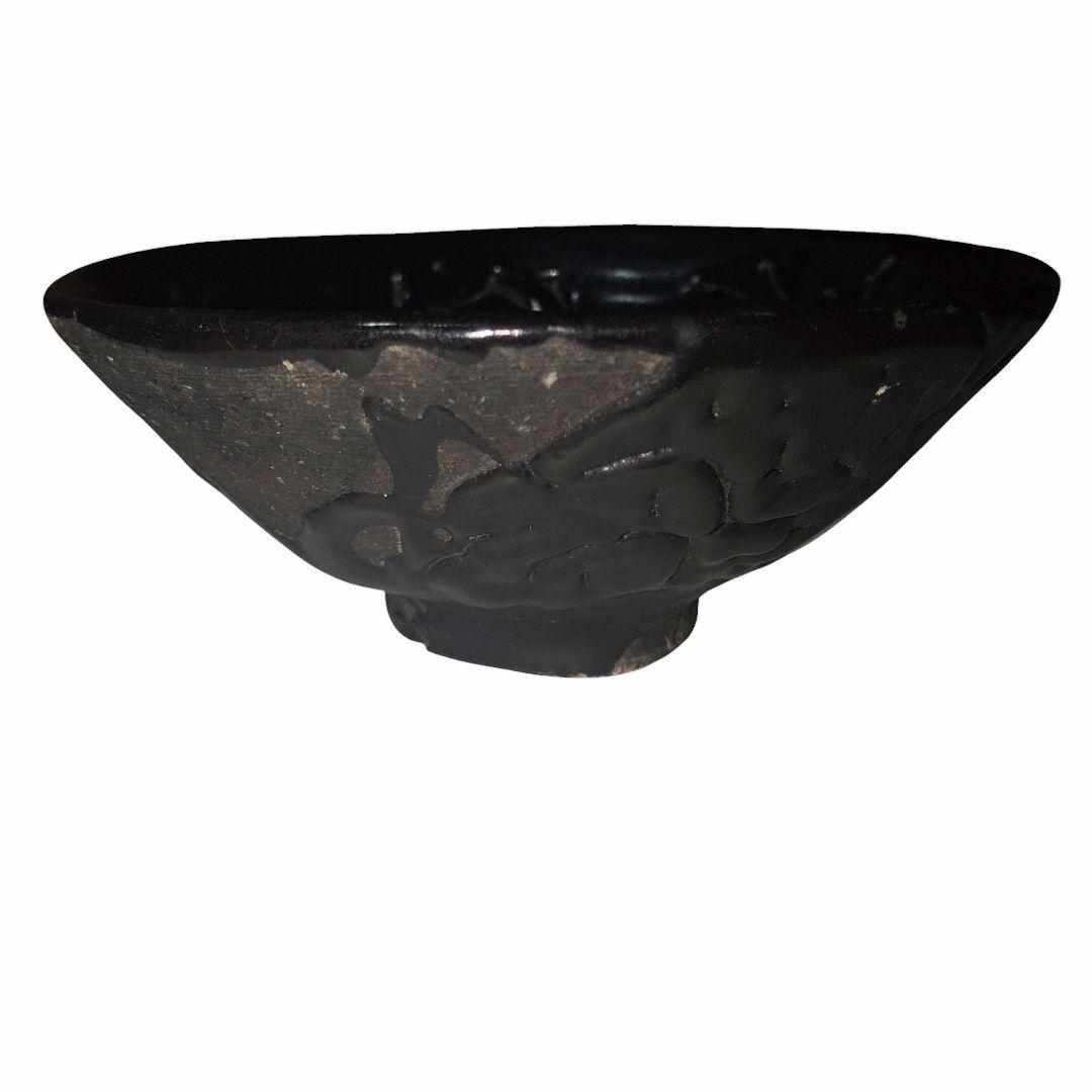 K*ん様 瀬戸黒茶碗　梅花皮手抹茶茶碗　茶道