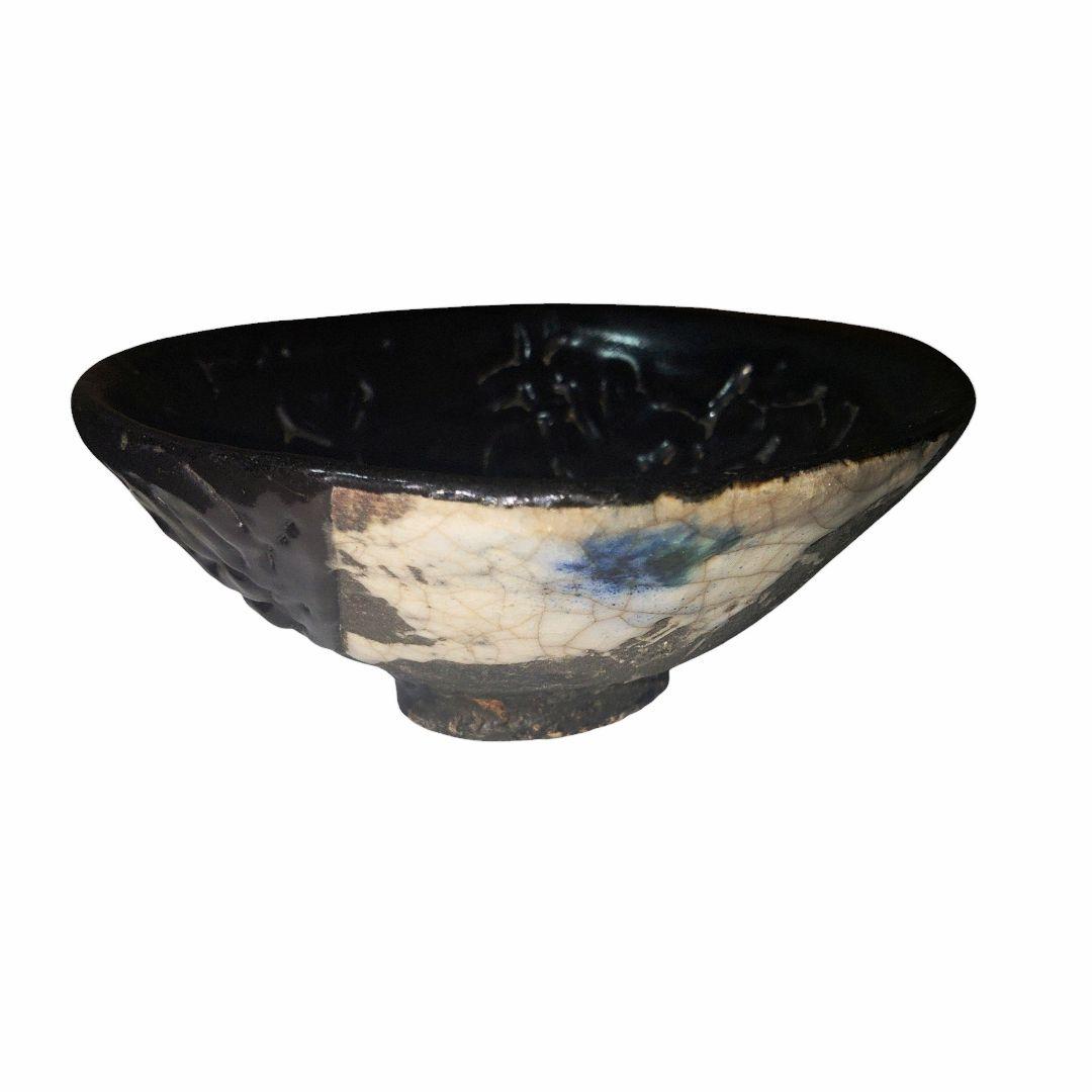 K*ん様 瀬戸黒茶碗　梅花皮手抹茶茶碗　茶道