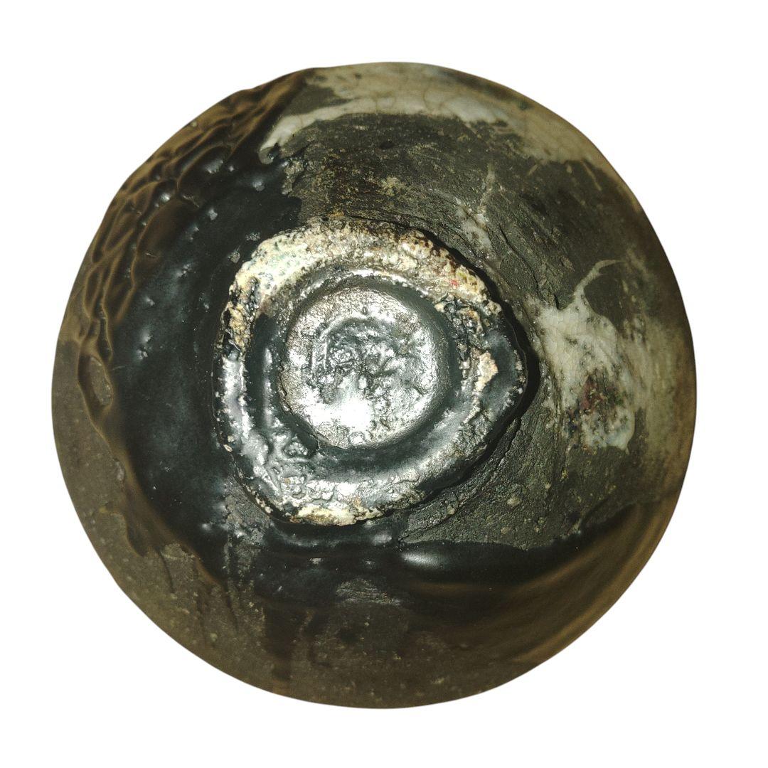 K*ん様 瀬戸黒茶碗　梅花皮手抹茶茶碗　茶道