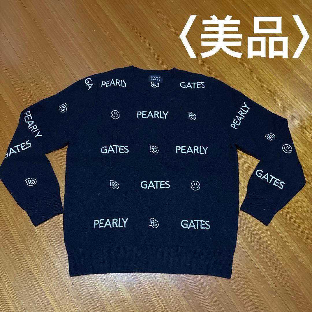 美品　♥︎パーリーゲイツ♥︎ ウール混ロゴセーター　サイズ①