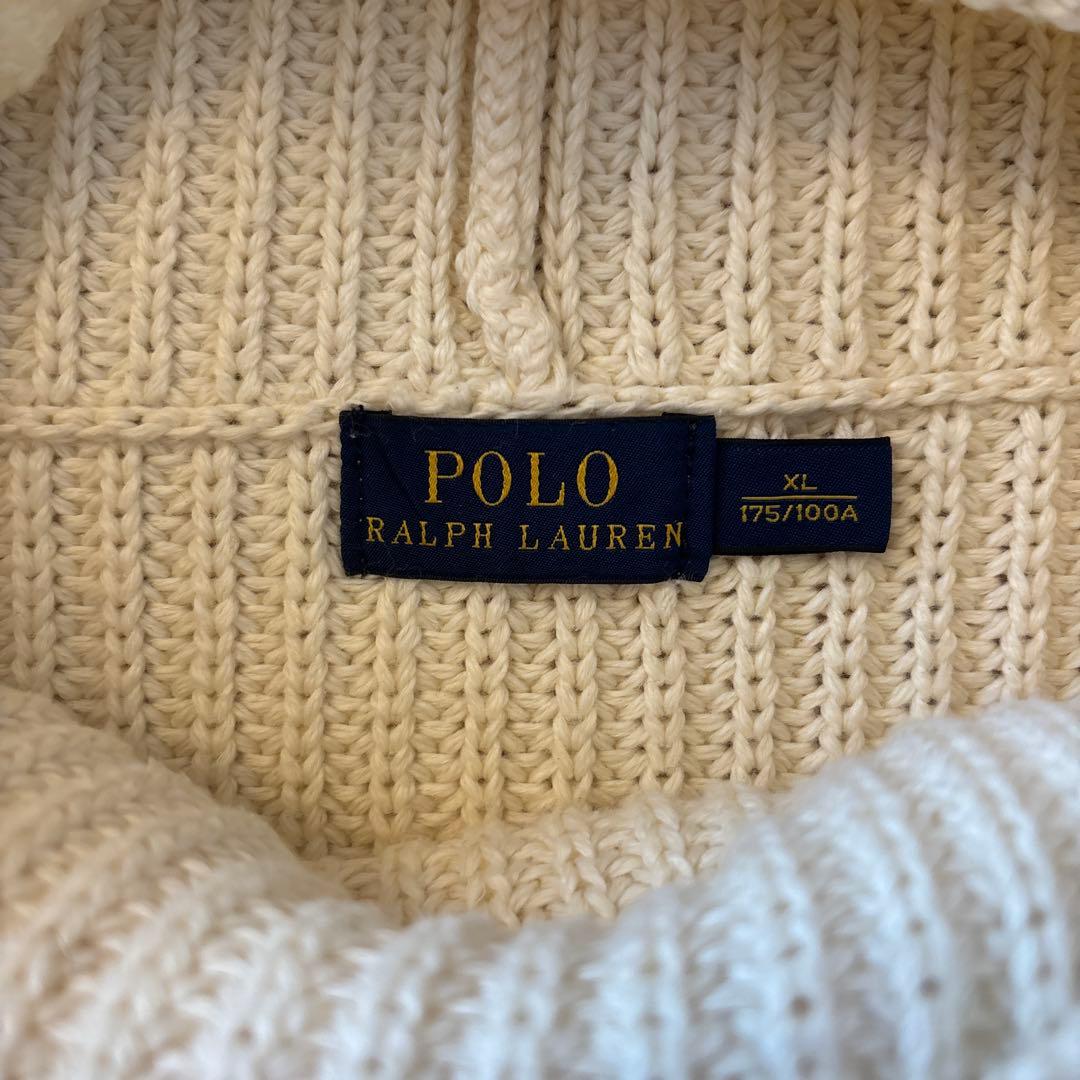 美品 POLO RALPH LAUREN ケープニット ポンチョ　レザーベルト