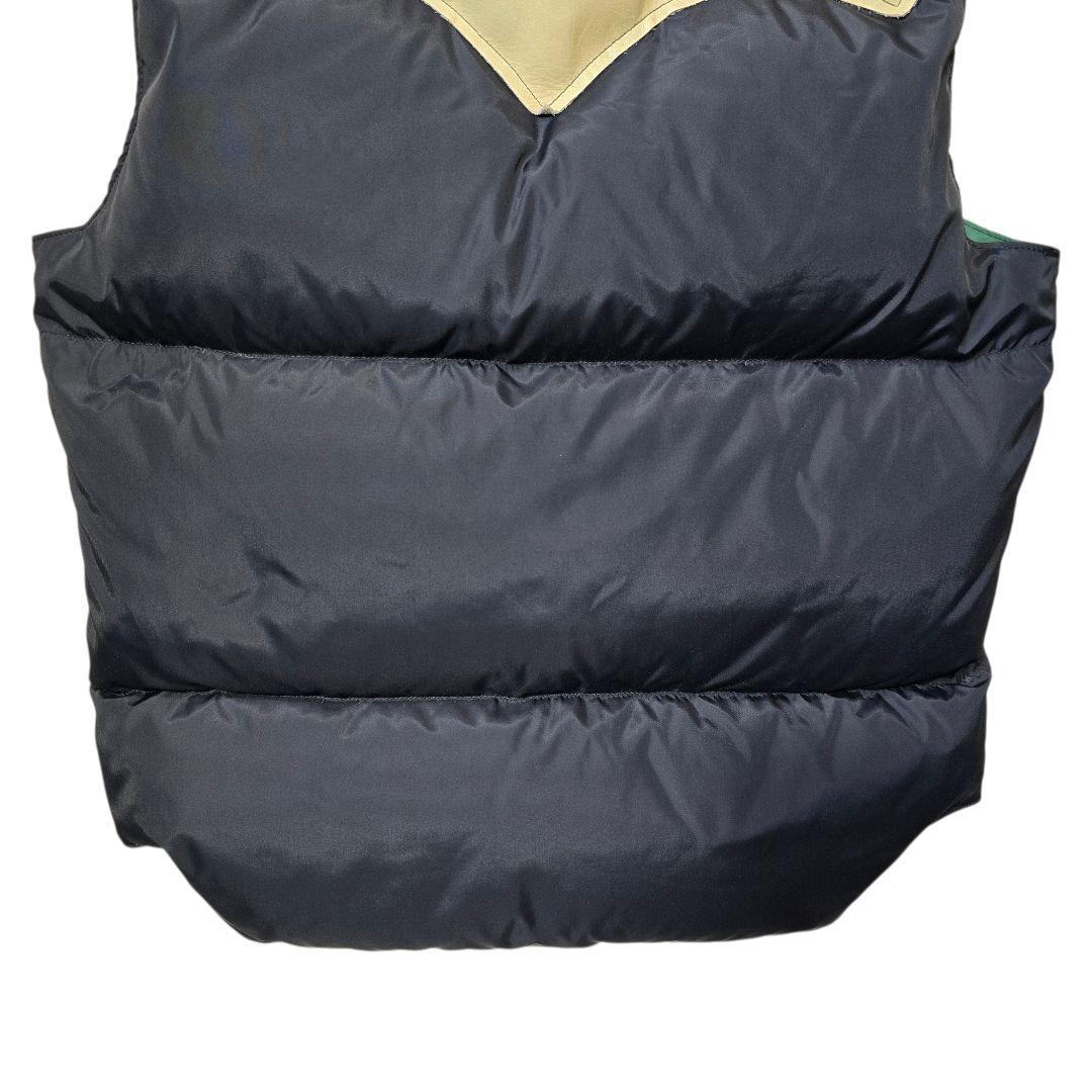 ロッキーマウンテンフェザーベッド ウエアハウス ダウンベスト 馬革 黒×緑 38
