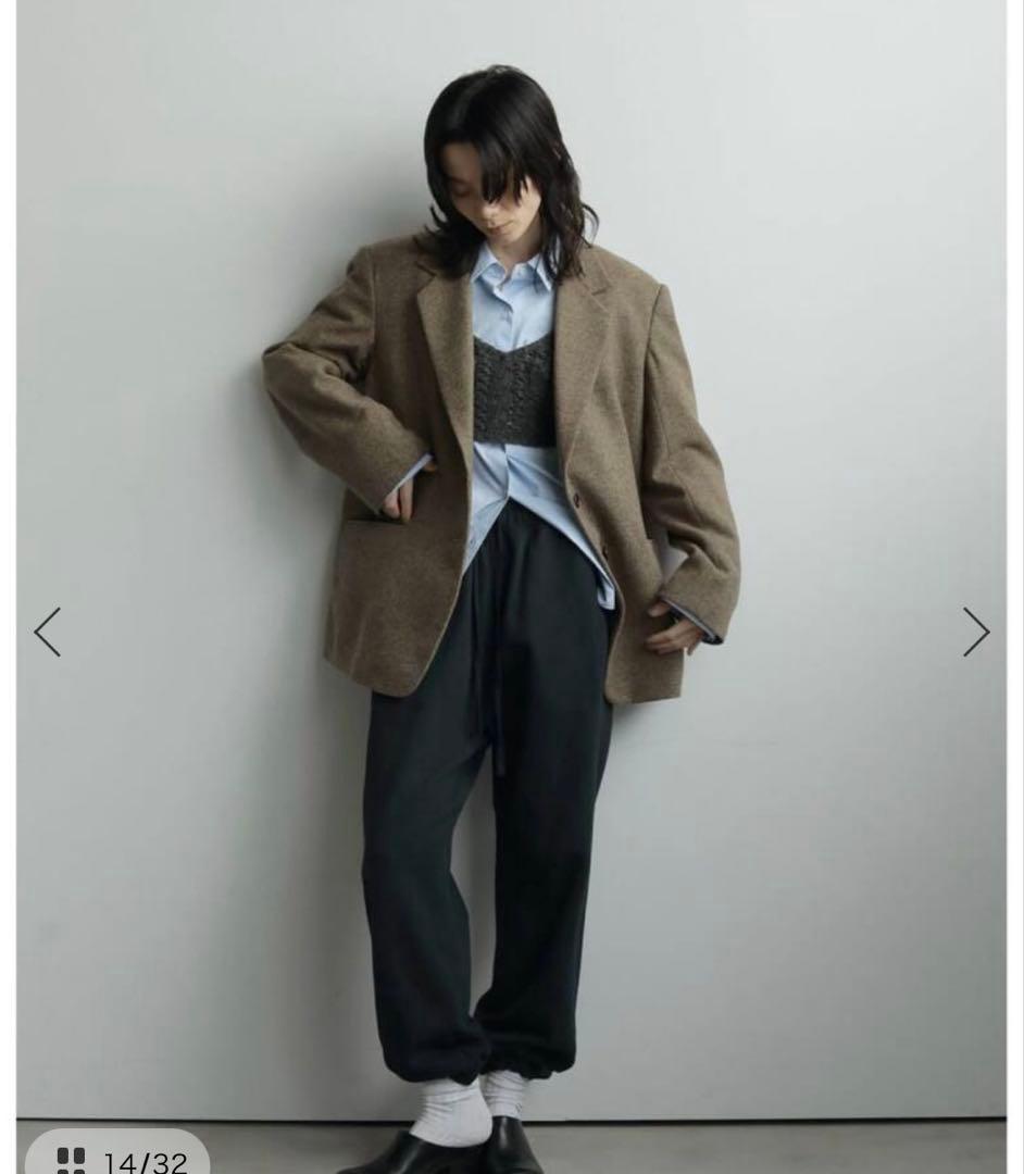 anuke Herringbone Wool Jacket ベージュ【美品】