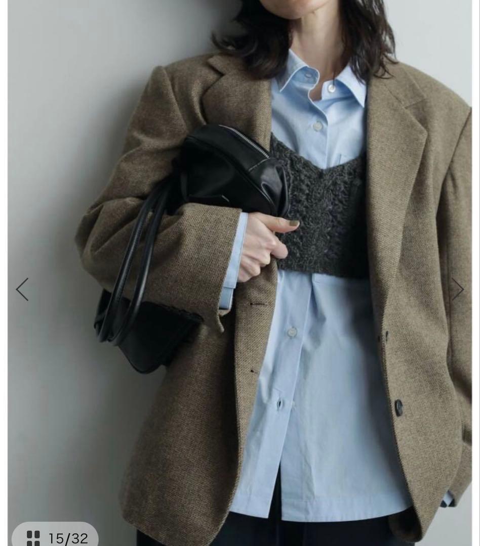 anuke Herringbone Wool Jacket ベージュ【美品】