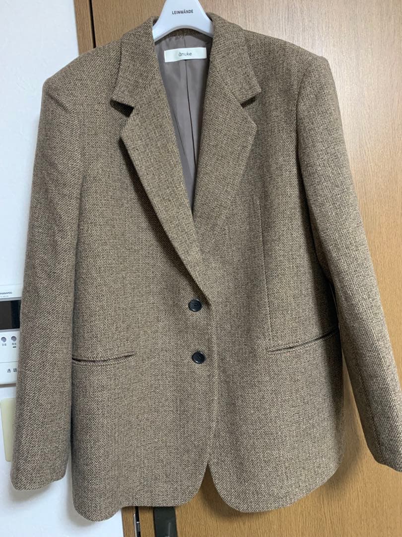 anuke Herringbone Wool Jacket ベージュ【美品】