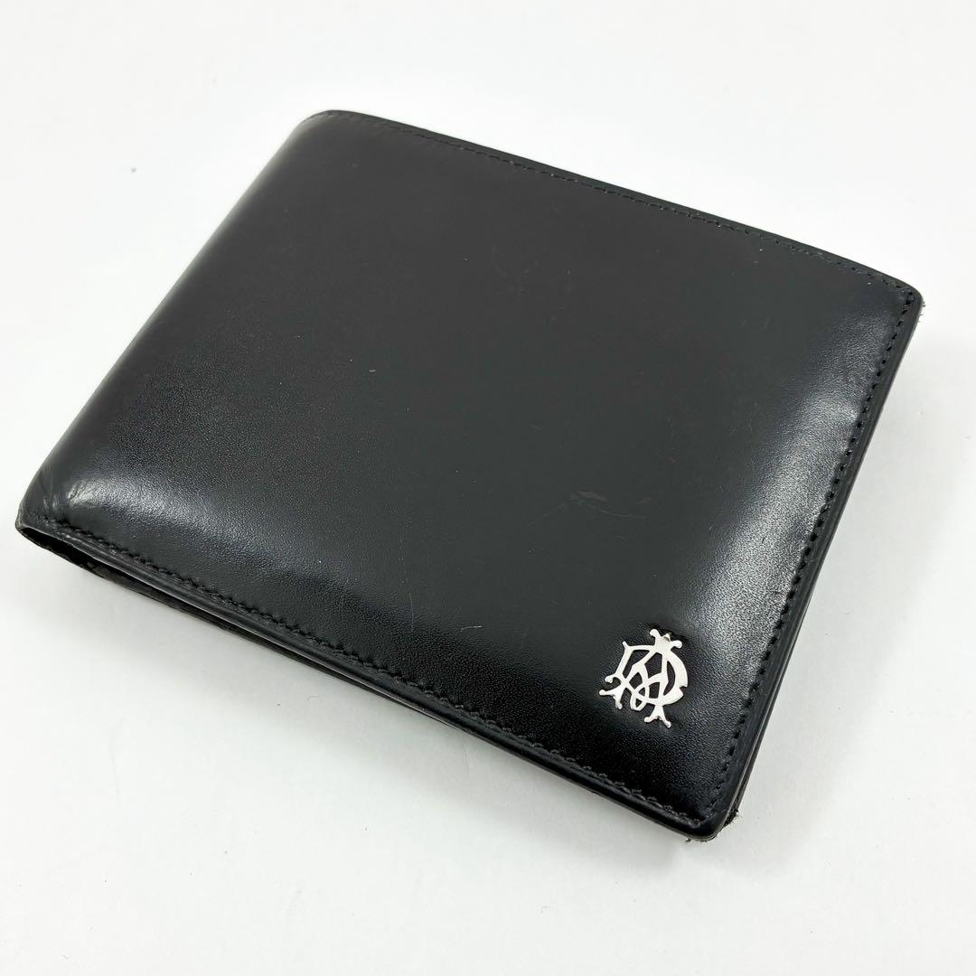 K*K様 Dunhill ダンヒル 二つ折り 財布 ウォレット 黒 ブラック レ