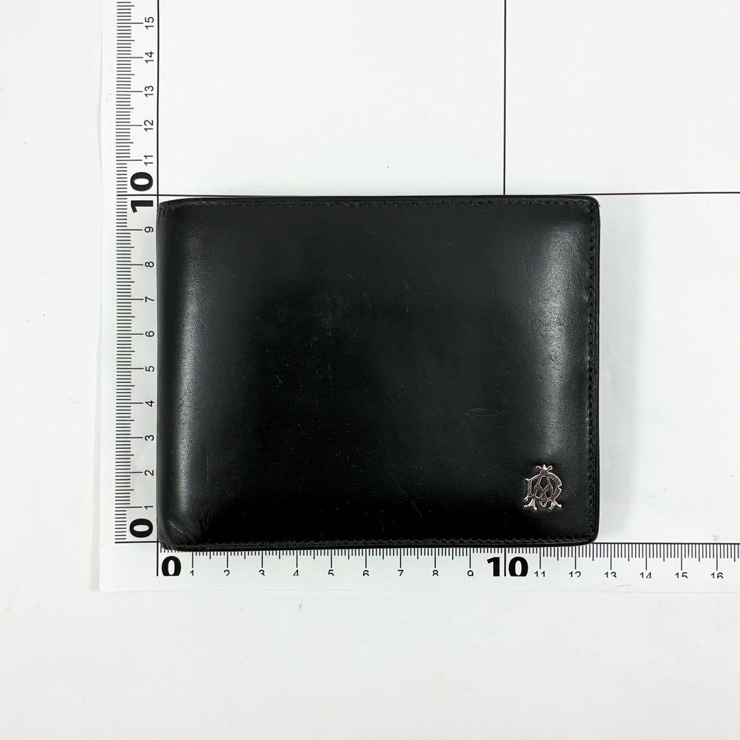 K*K様 Dunhill ダンヒル 二つ折り 財布 ウォレット 黒 ブラック レ