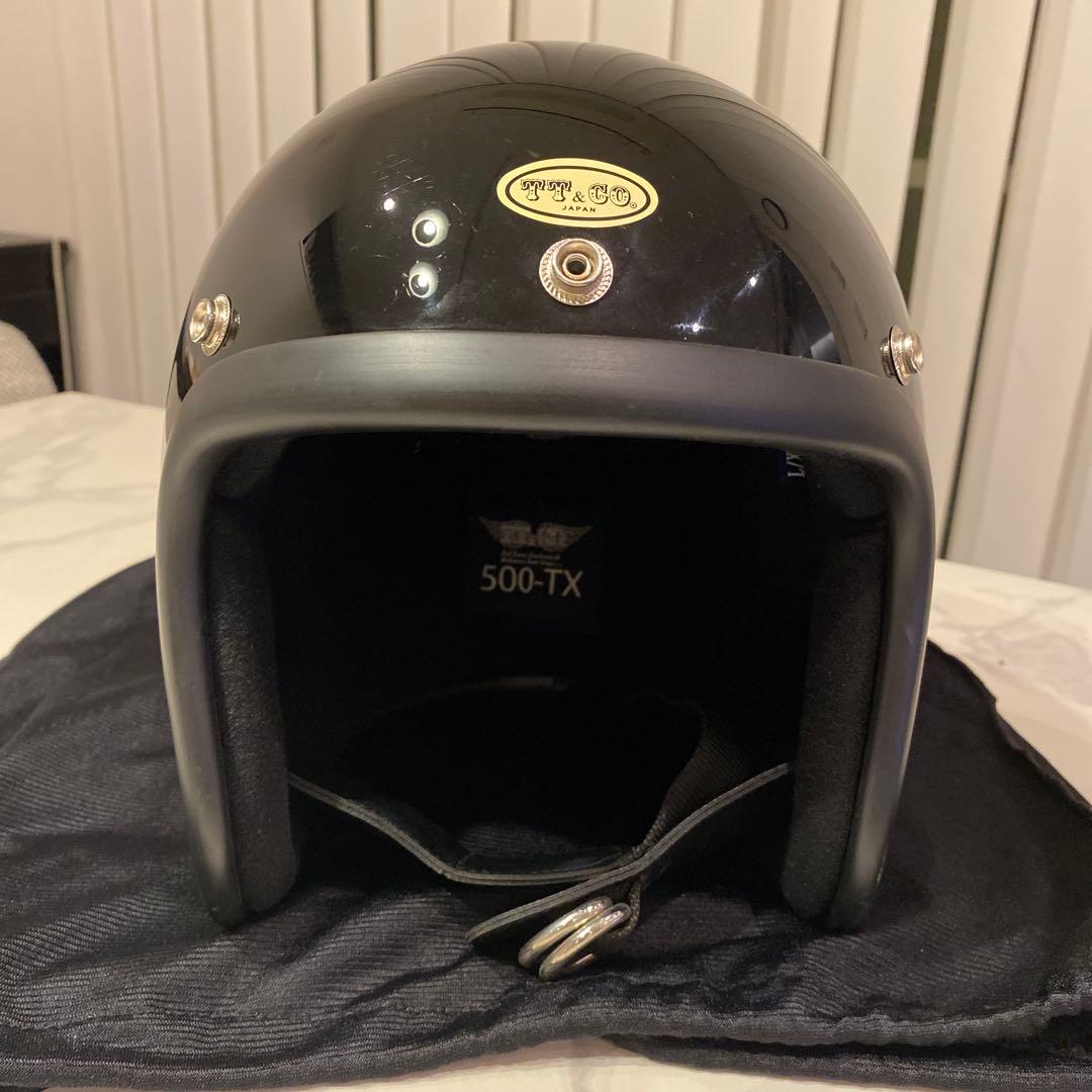 TT&CO. 500-TX ブラック ジェットヘルメット