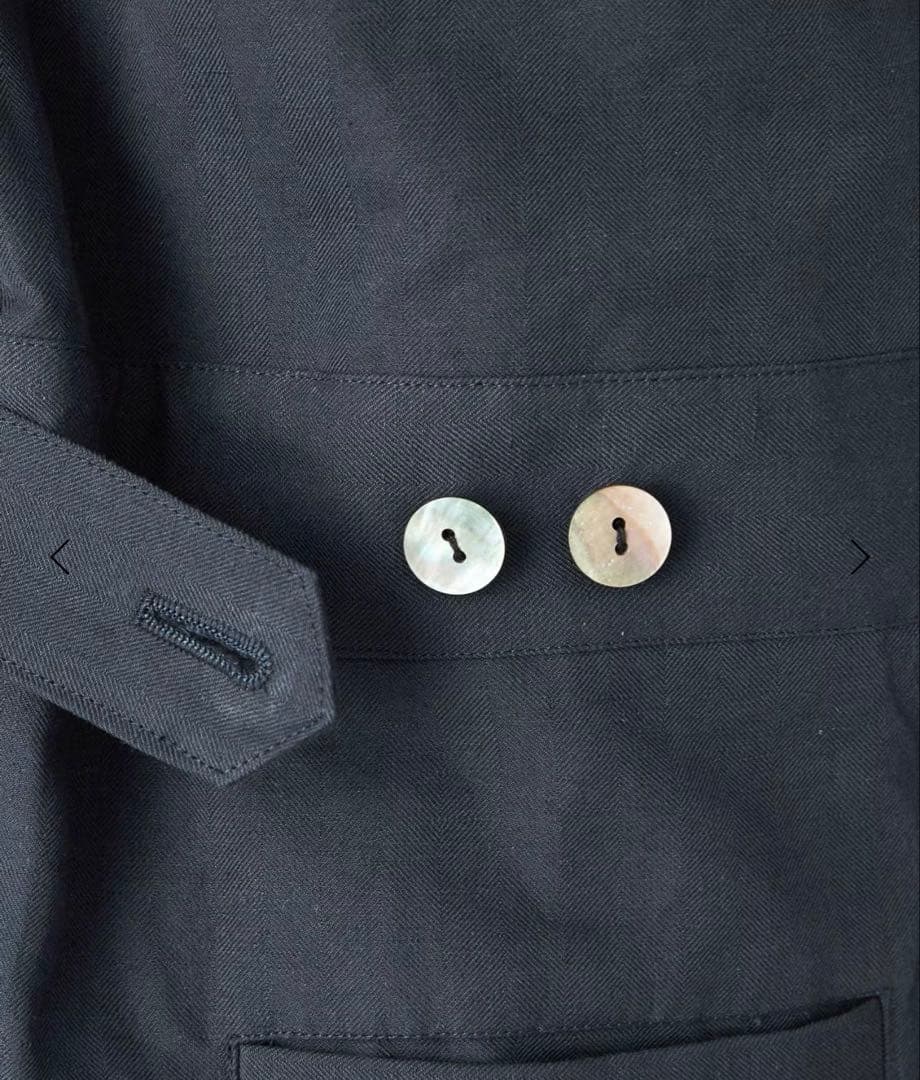 【美品】conte　ヘリンボーン Vネック オールインワン　ネイビー　辺見えみり