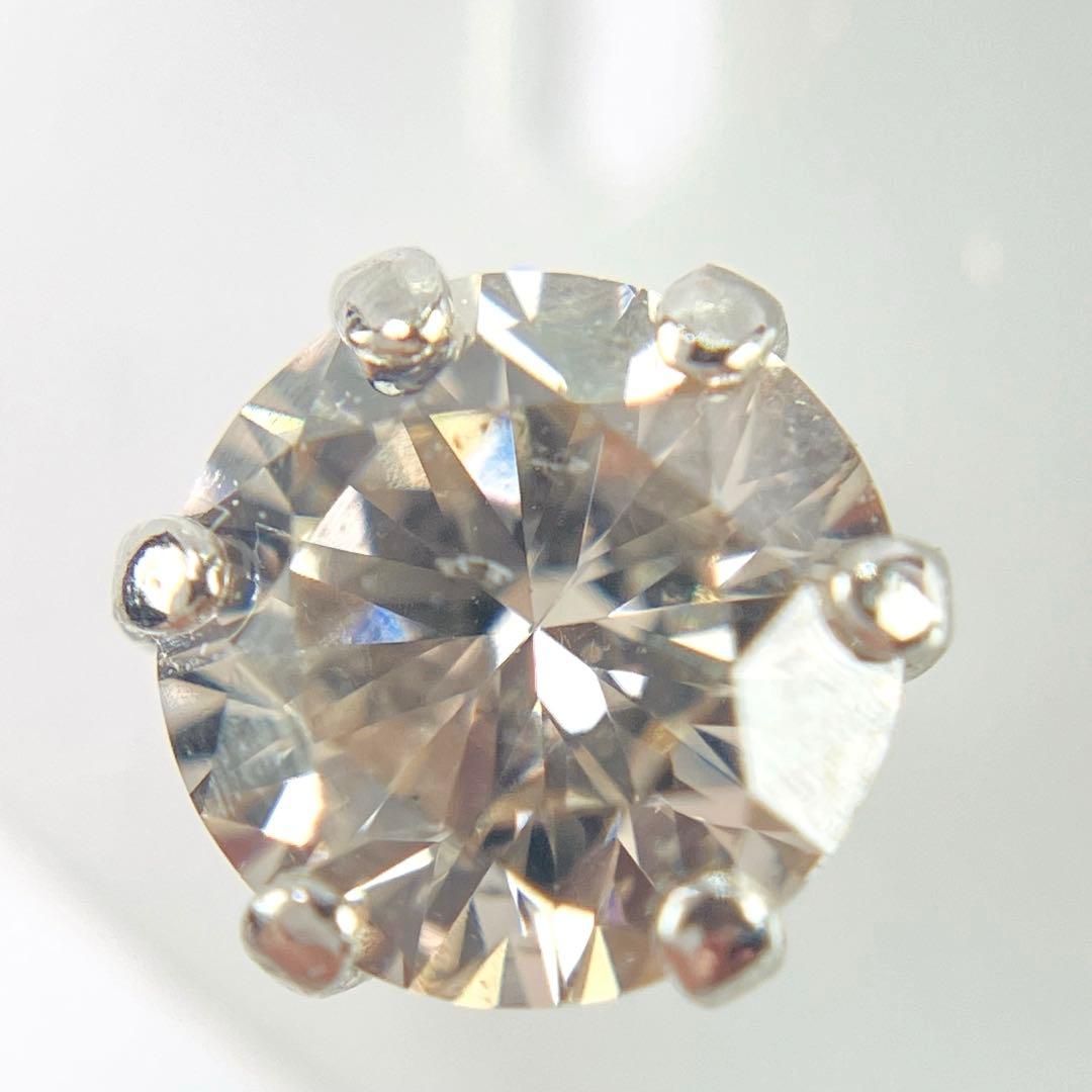 Pt900 1粒 天然ダイヤモンドピアス D:0.25‪✕‬2 計0.50ct