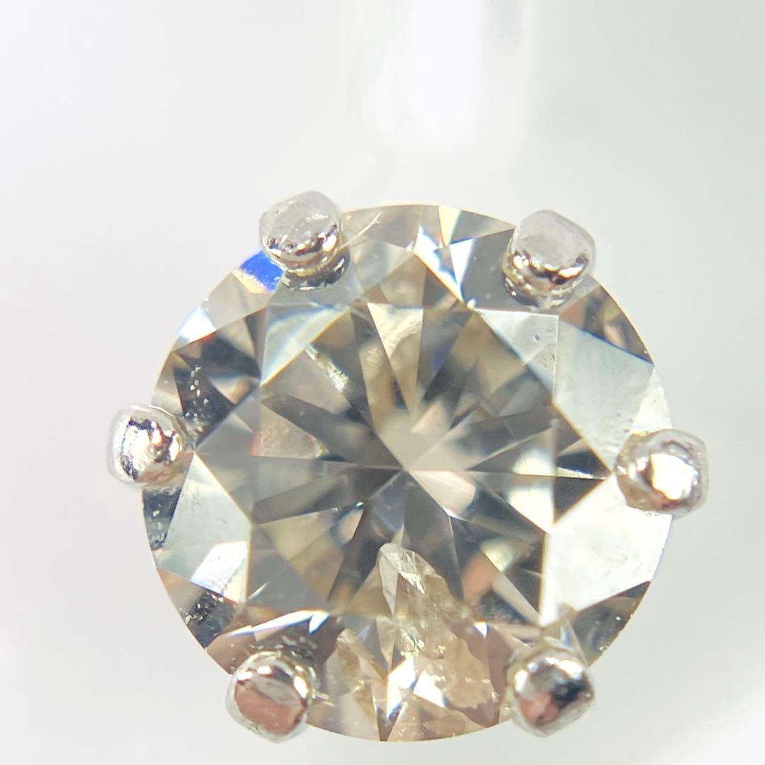 Pt900 1粒 天然ダイヤモンドピアス D:0.25‪✕‬2 計0.50ct
