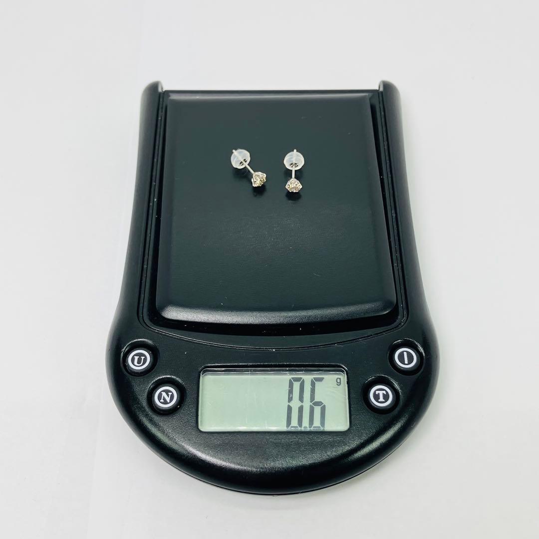 Pt900 1粒 天然ダイヤモンドピアス D:0.25‪✕‬2 計0.50ct