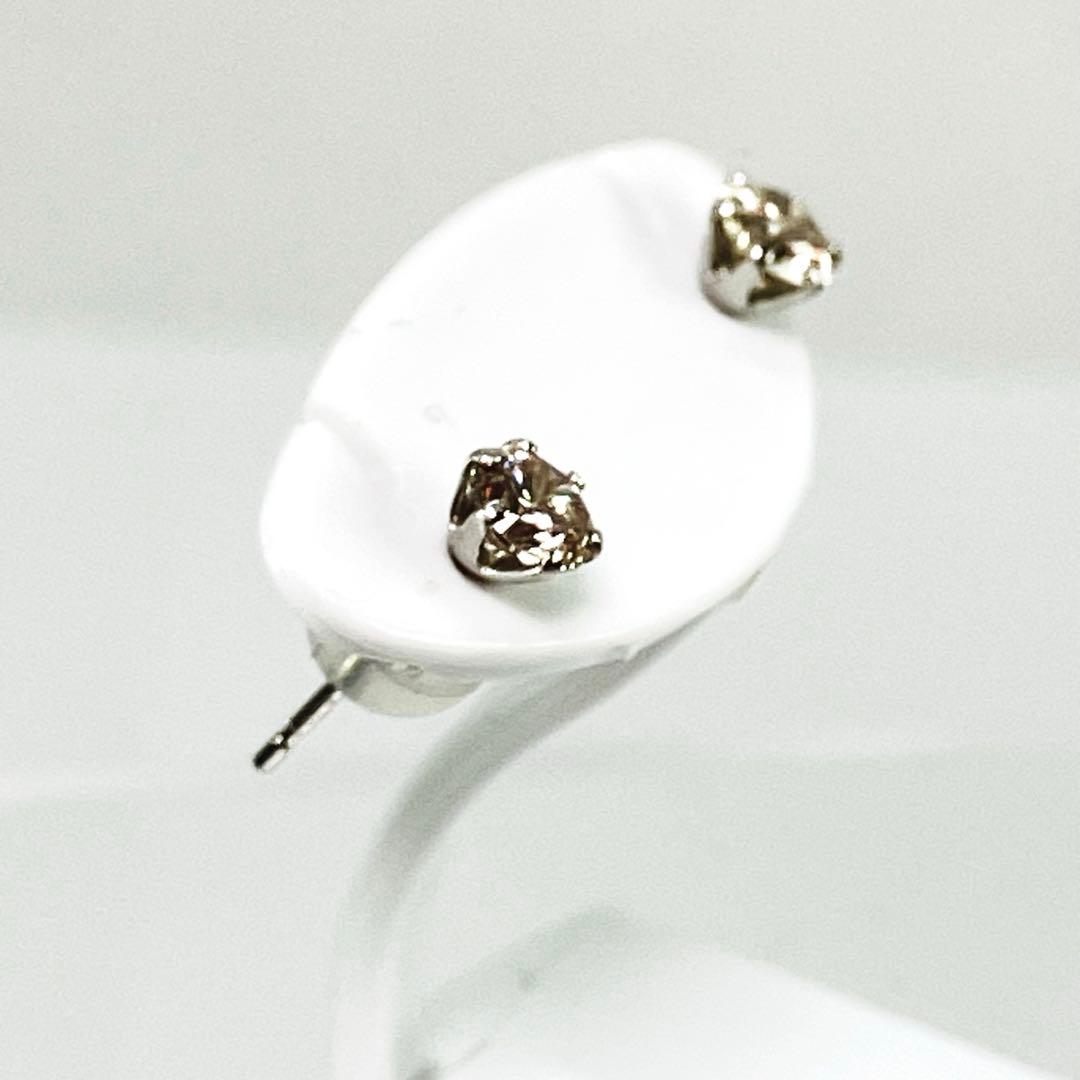 Pt900 1粒 天然ダイヤモンドピアス D:0.25‪✕‬2 計0.50ct