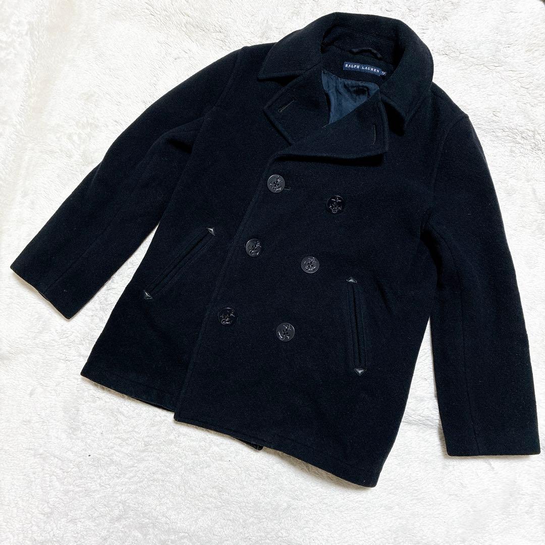 ラルフローレン　ピーコート　ダブルブレスト ウールコート　ブラック　ユニセックス