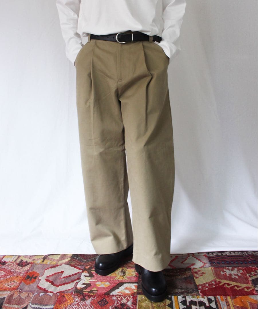 パンツ studio nicholson Peached cotton pants