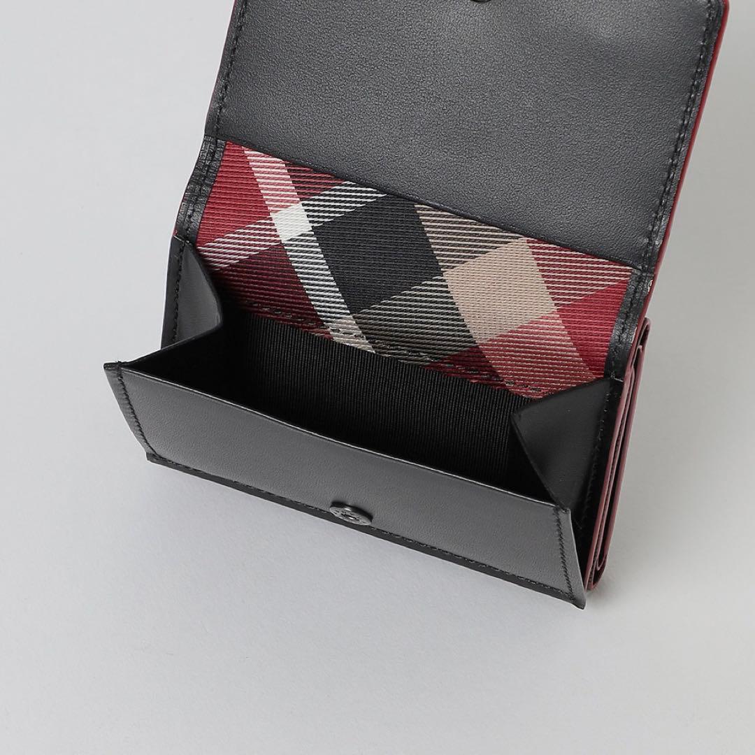 メンズ　3つ折り　財布　バーバリー　ブラックレーベル　クレストブリッジ