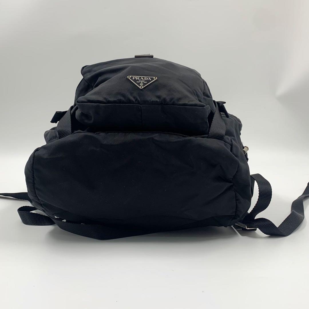 【✨極美品✨】プラダ バックパック 三角ロゴ ボディバッグ ブラック V318